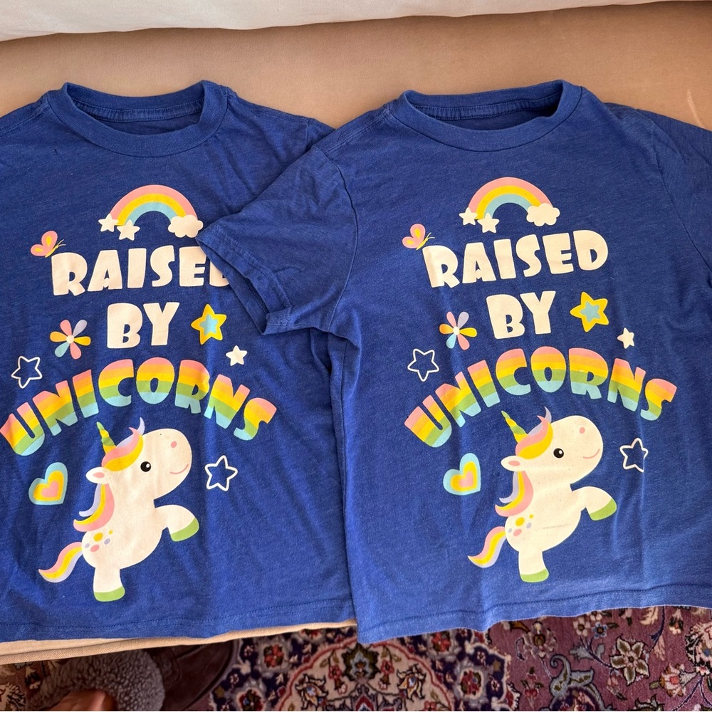 Raised by Unicorns Tee Shirt Twin Set